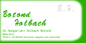 botond holbach business card